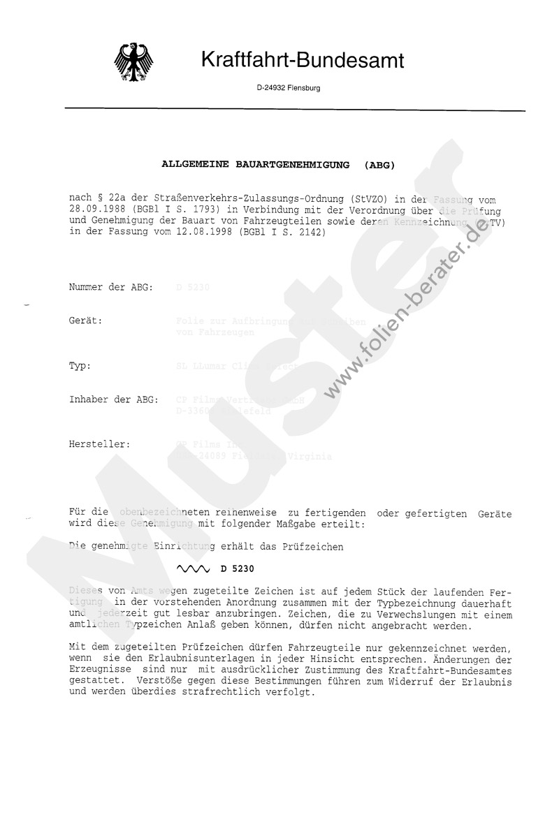 ABG D5685 für Kfz-Tönungsfolie